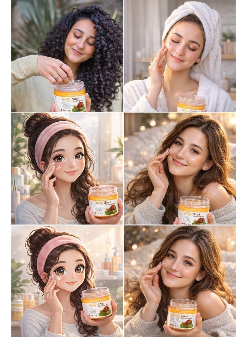 BioSoft Snail Soothing Gel – 98% Pure Snail Extract - Image 2